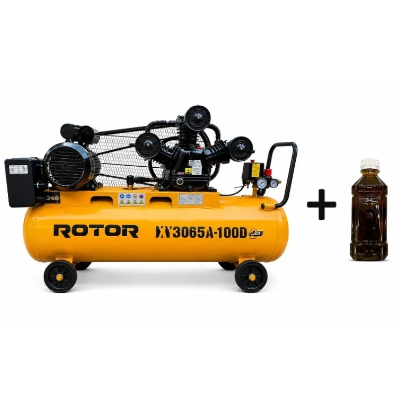 Воздушный масляный компрессор ROTOR XY3065A-100D, 100 л, 8 бар, 500 л/мин