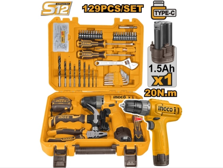 Набор инструментов 129 предметов INGCO HKTHP11291