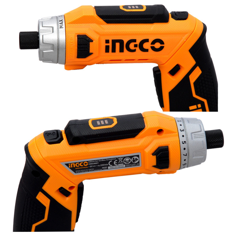Шуруповерт аккумуляторный INGCO CSDLI0801