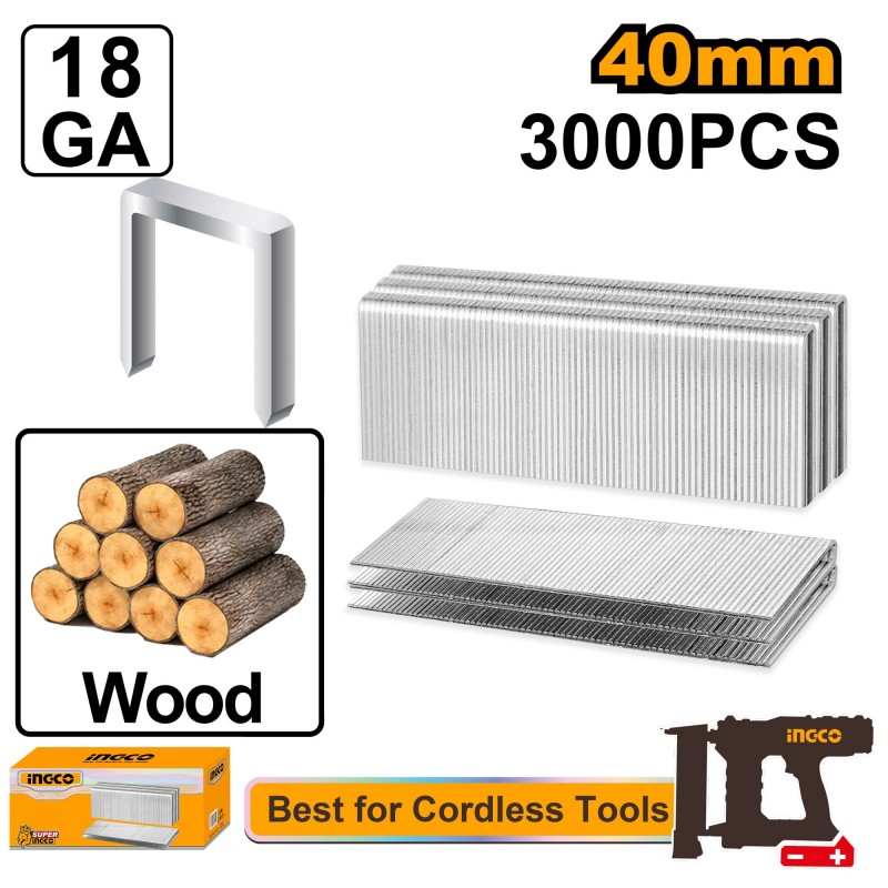 Скобы для степлера 40мм 3000шт. INGCO AST18403