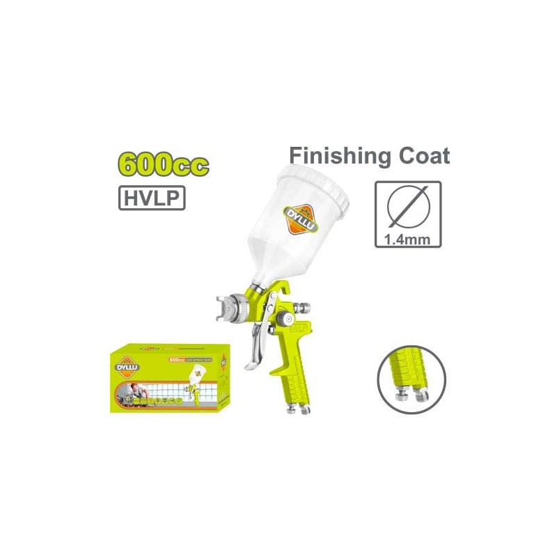 Краскопульт 1.4мм контейнер пластиковый 0.6Л DYLLU DTGA1506