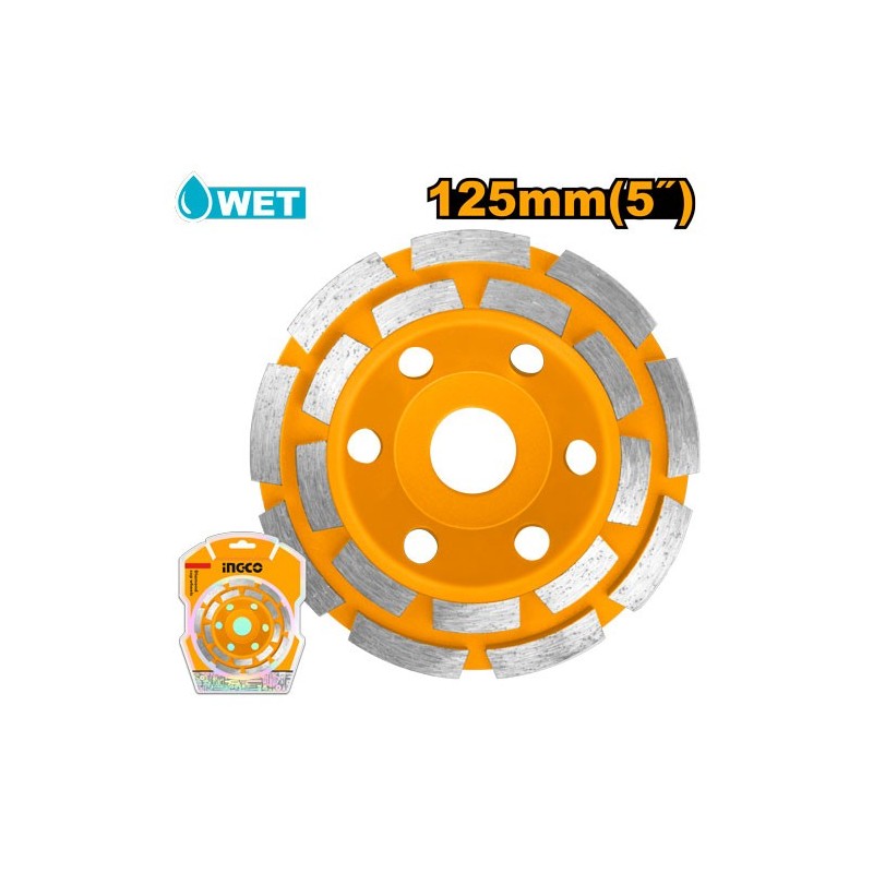 Aлмазный диск чашечный 125*22.22mm INGCO CGW021251
