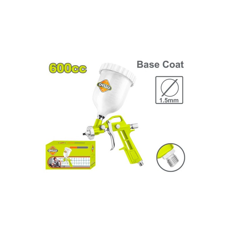 Краскопульт 1.5мм контейнер пластиковый 0.6Л DYLLU DTGA1504