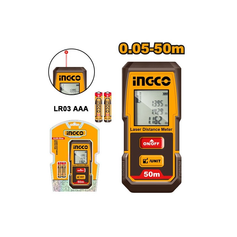 Дальномер лазерный 50m INGCO HLDD0508