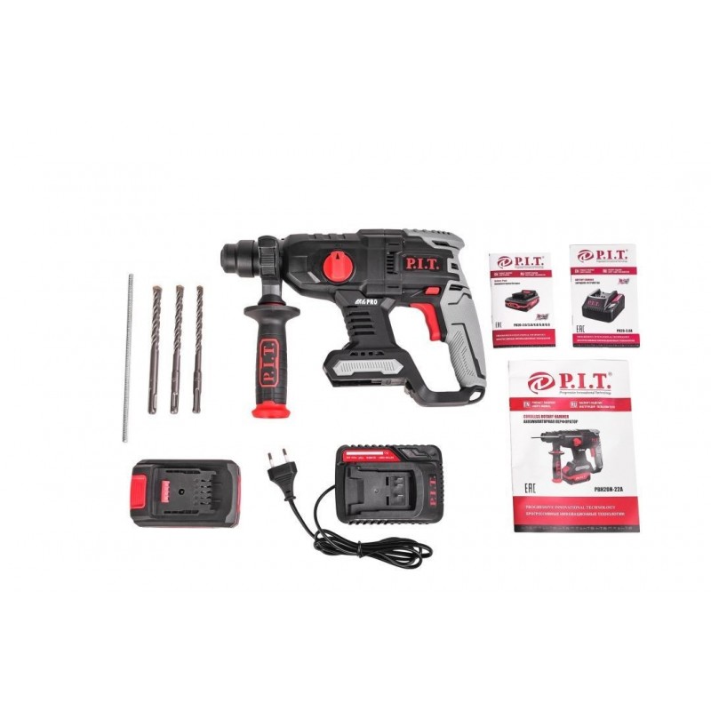 Перфоратор аккумуляторный бесщеточный  SDS+ PIT 20V*4Ah...