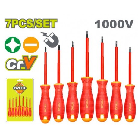 Набор диэлектрических отверток 7шт DYLLU DTSS7407