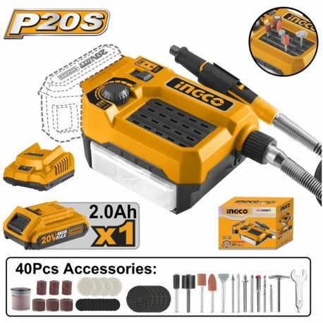 Шлифовально-гравировальная машина Li-Ion 20В/1*2Ач CMGLI20011...