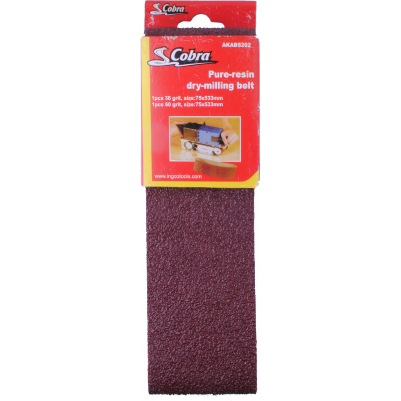 AKBS202    Лента наждач,2шт 75*533мм К36/К60 AKBS202