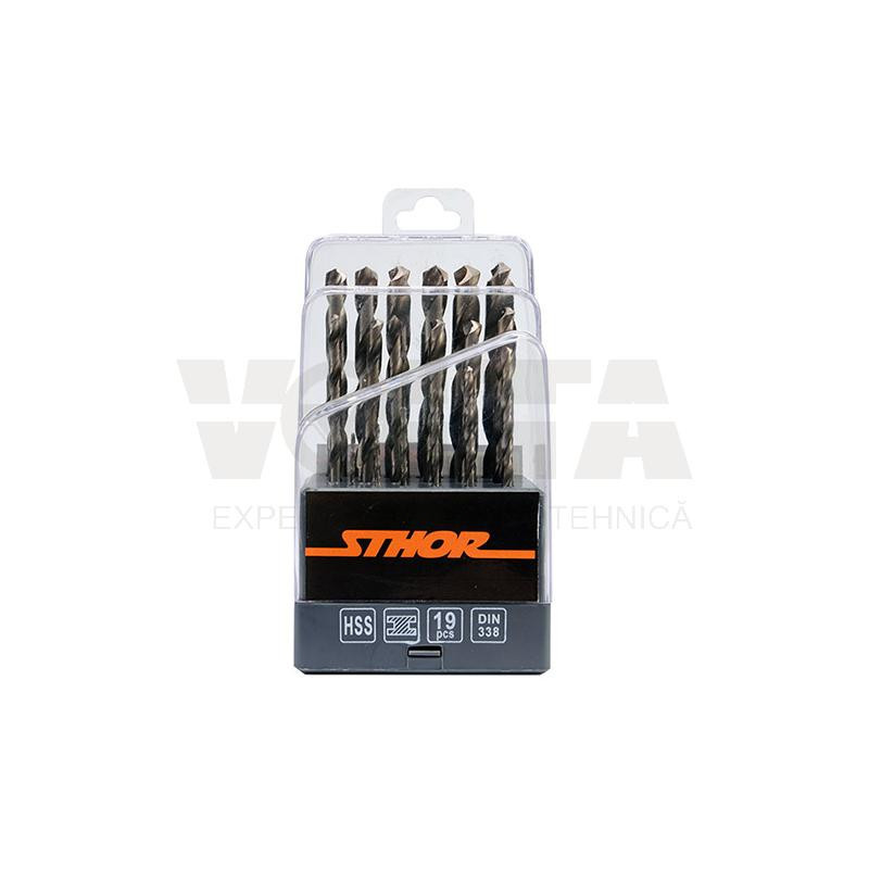 Набор буров 1-10 мм HSS 19 BUC. Sthor