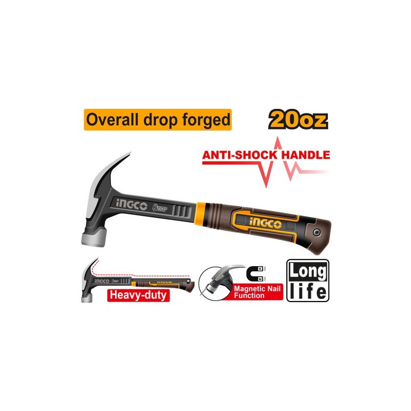 Молоток с изогнутым кончиком 560г 355мм INGCO HCH81008