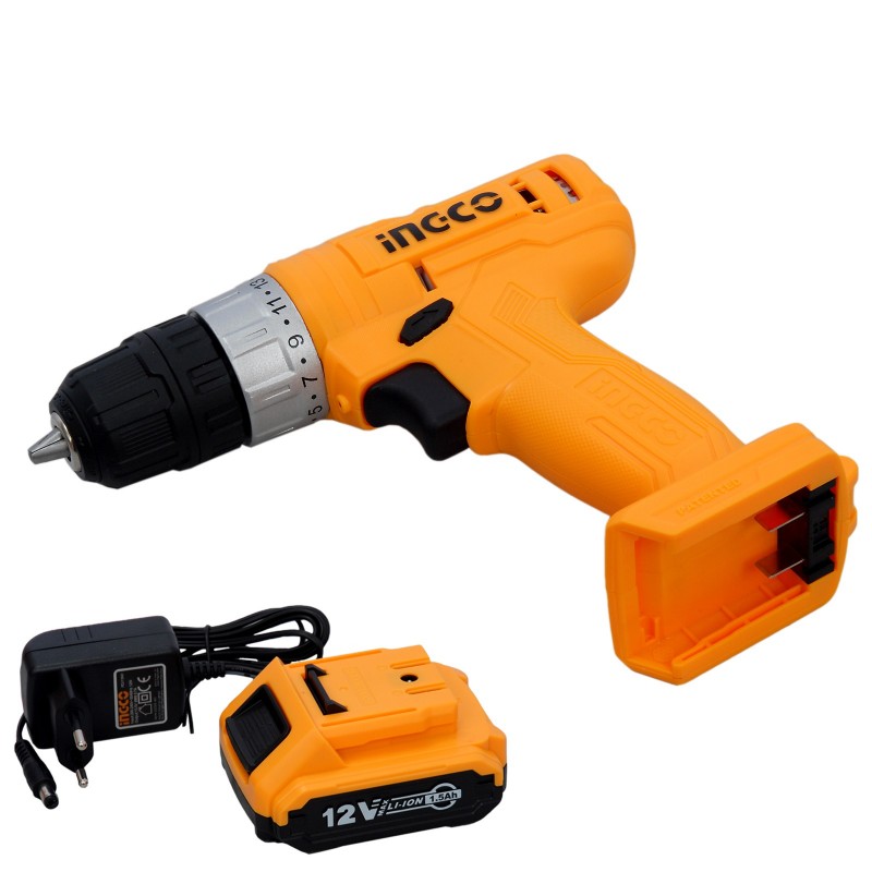 Шуруповерт аккумуляторный  Li-Ion 12В/1.5Ач INGCO CDLI1211