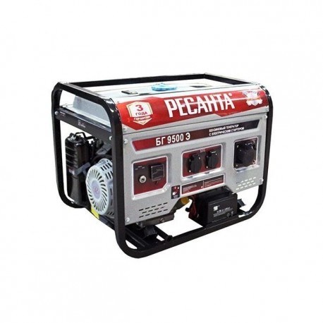 Генератор RESANTA БГ9500 Э бензин 7.5 кВт 220 В