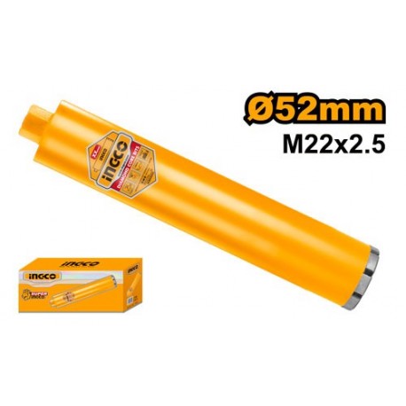 Буровая коронка с алмазным напылением 52мм INDUSTRIAL INGCO...