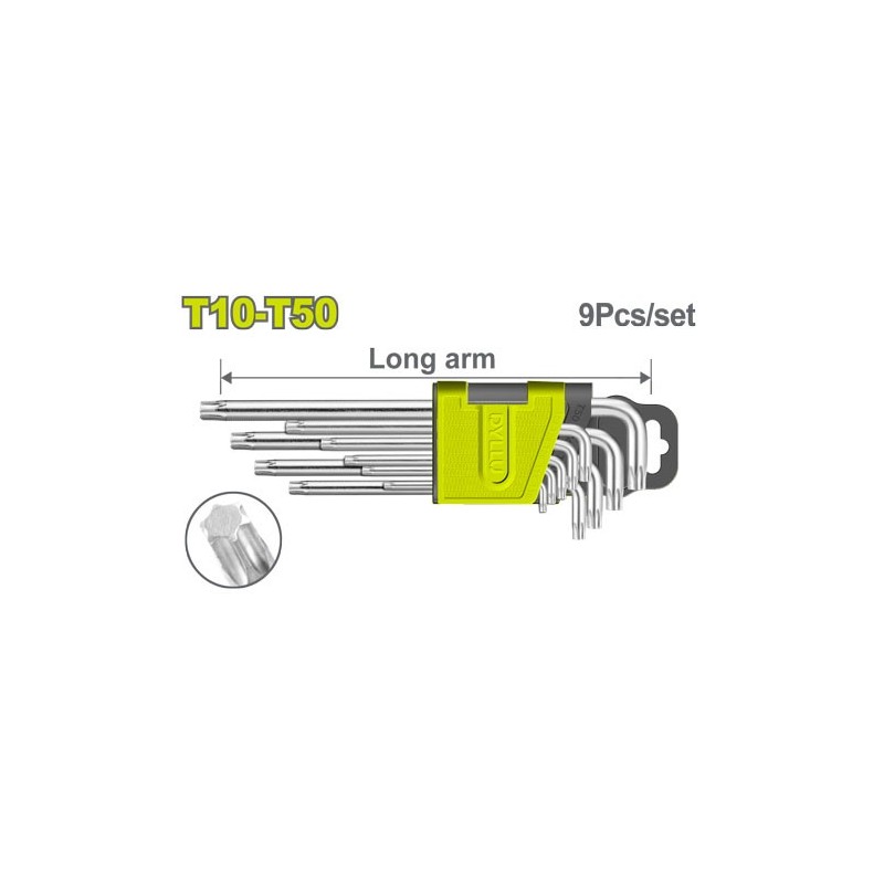 Набор шестигранников TORX 9 шт. T10-T50 DYLLU DTHK3291