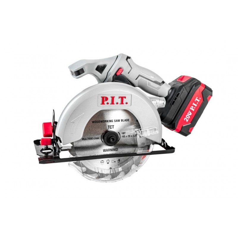 Пила циркулярная аккумулятора PIT 20V*1/2Ah PKS20H-165A/1