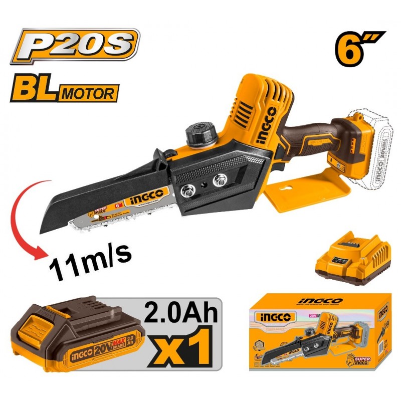 Мини цепная пила 6"(15cm) INGCO CGSLI20685