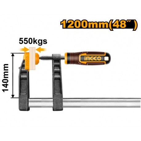 Струбцина столярная 140х1200мм INDUSTRIAL INGCO HFC021401