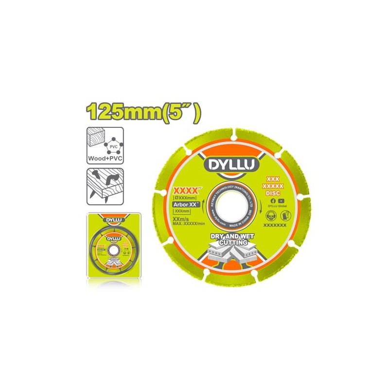 Диск по  дереву с паяным твёрдым сплавом 125мм DYLLU DTCCD1K05