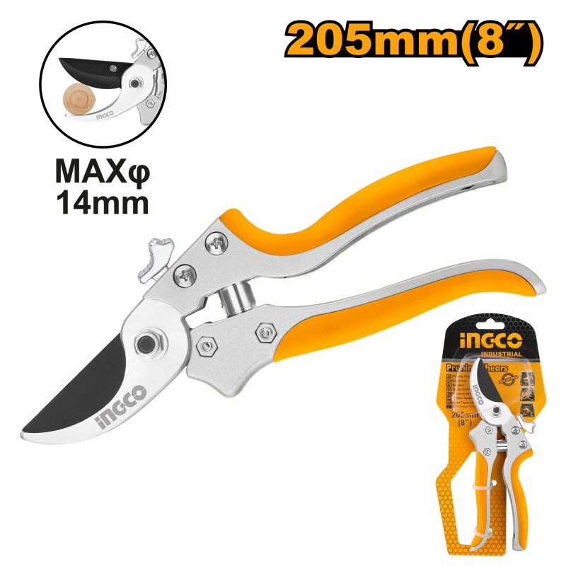 Секатор cадовый 205mm INGCO HPS0308