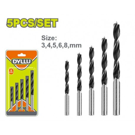 Набор свёрел по дереву 3-8мм 5шт. DYLLU DTSJ3K01