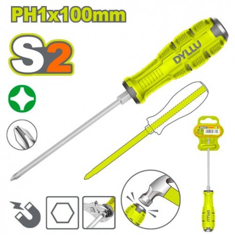 Отвертка крестовая PH1*100мм DYLLU DTQJ2214