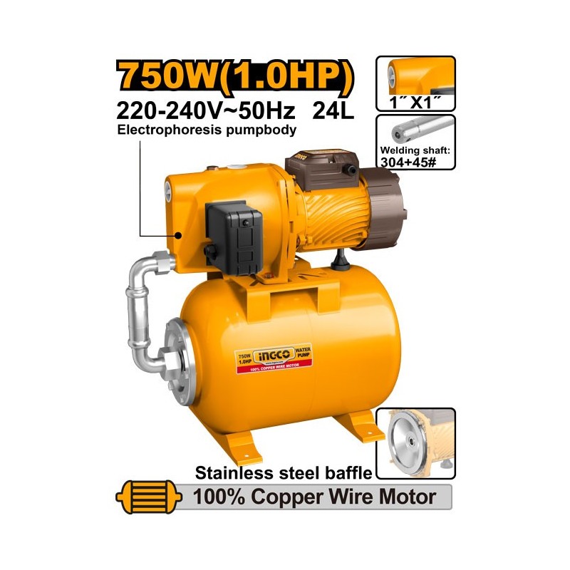 Гидрофор 750W INGCO JPT075068