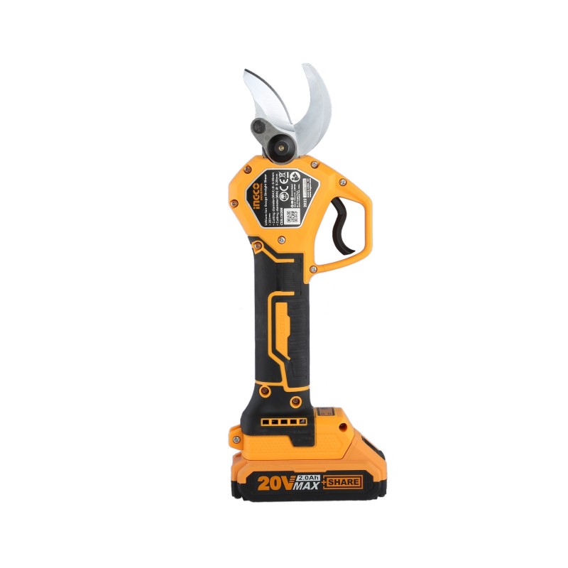 Секатор садовый совместимый с аккумулятором INGCO CSSLI20308 20V