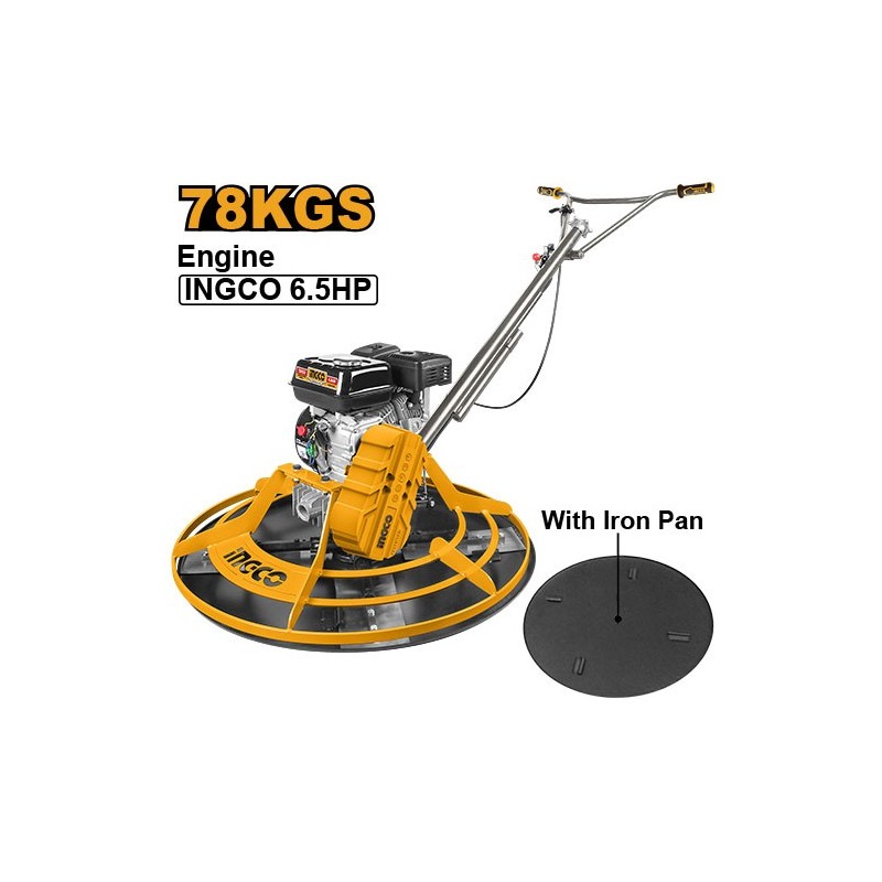 Вертолёт затирочный по бетону бензиновый 6.5л.с. INGCO GPT361-2