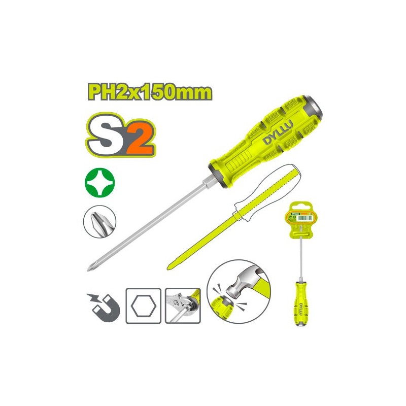 Отвертка крестовая PH2*150мм DYLLU DTQJ2226