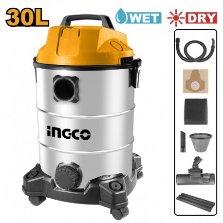 Универсальный пылесос 1300Вт 30Л INGCO VC13301