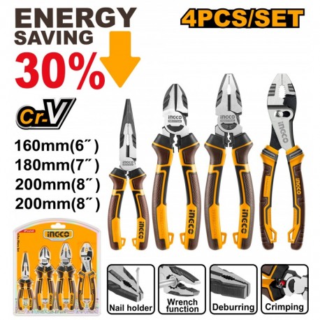 Набор плоскогубцев 4шт. HKPS28488  INGCO