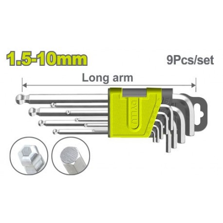 Набор шестигранников 9шт.1.5-10мм DYLLU DTHK2291