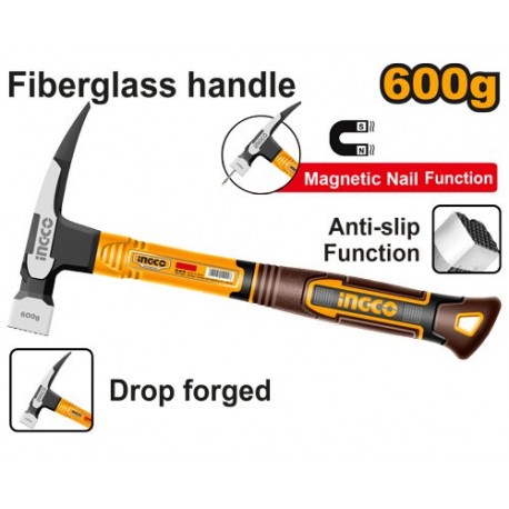 Молоток кровельщика 600г INGCO HCH81060