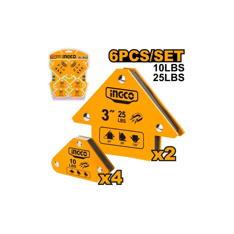 Комплект магнитных  угольников для сварки INGCO AMWH6001