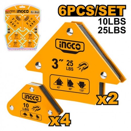 Комплект магнитных  угольников для сварки INGCO AMWH6001
