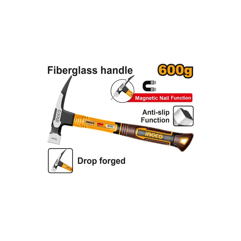 Молоток кровельщика 600г INGCO HCH81060