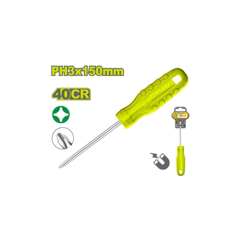 Отвертка крестовая PH3*150мм DYLLU DTSD4936