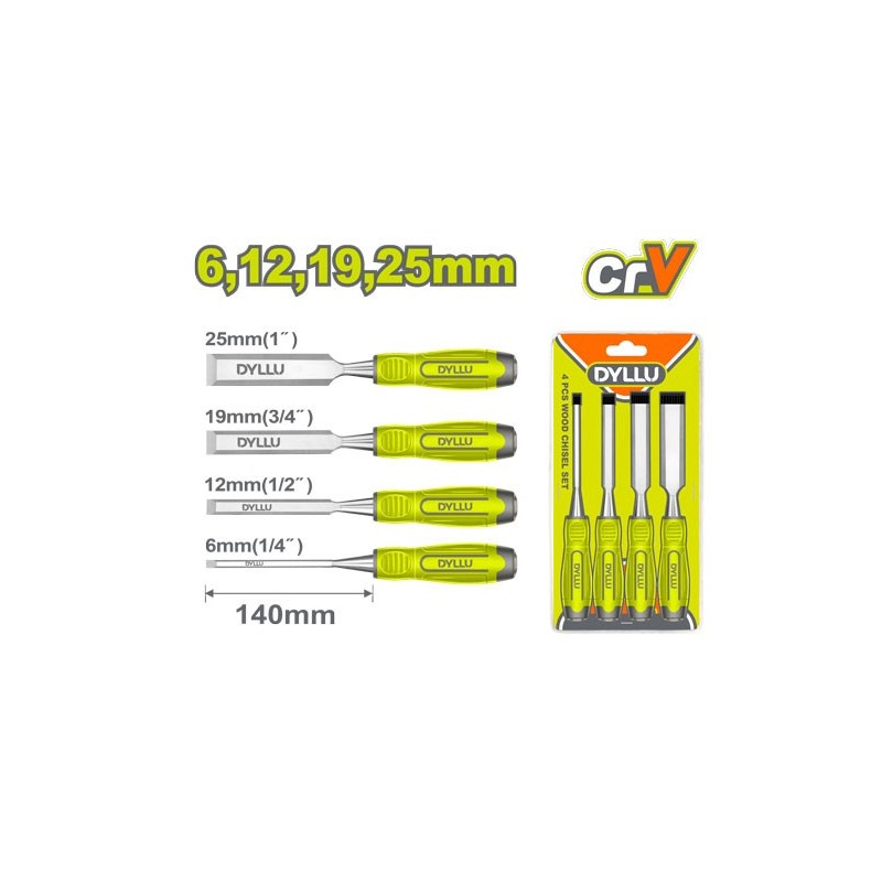 Набор стамесок для дерева 4 шт DYLLU DTWC2204