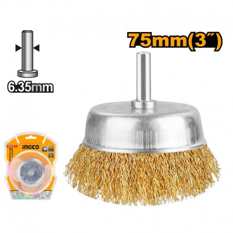 Щетка металлическая для шлифования 75мм INGCO WB30751