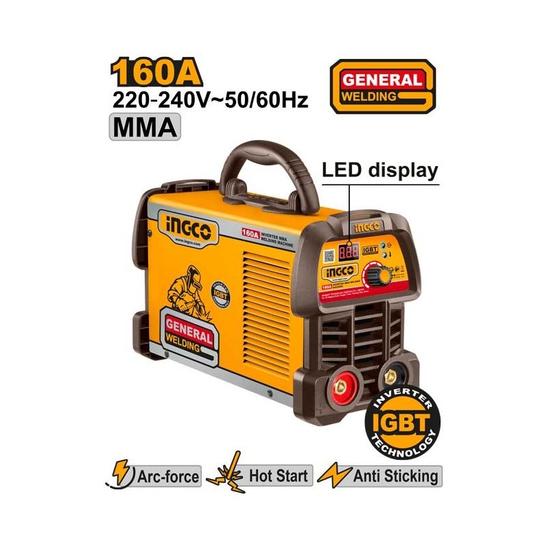 Сварочный аппарат инверторный 160A INGCO ING-MMA16059