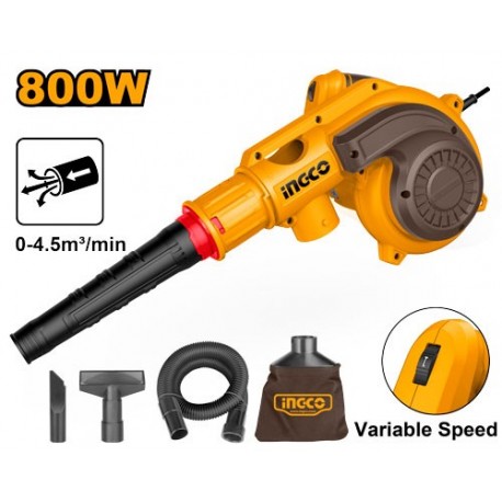 Воздуходувка/пылесос для листьев 800W INDUSTRIAL  INGCO AB8038