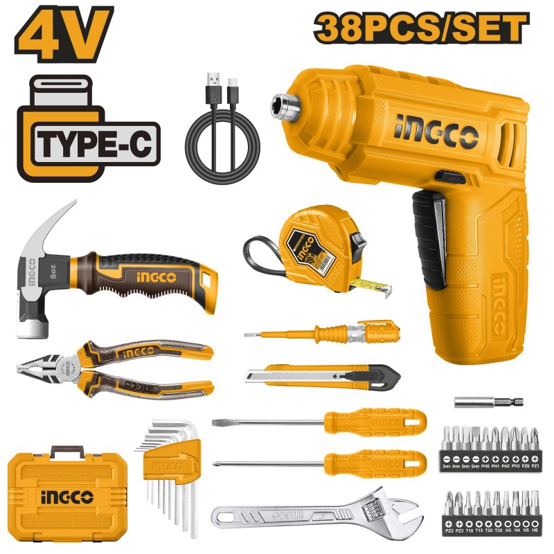 Набор инструментов 38 предметов INGCO HKTHP10381