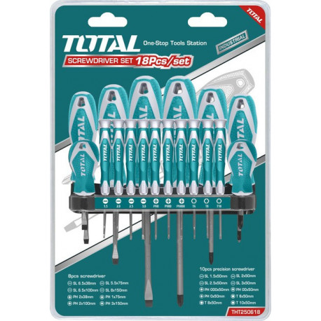 Набор Отвёрток PH/SL, 18 шт. THT250618 TOTAL