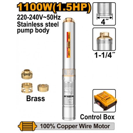 Насос погружной 1100W(1.5HP) 112m INGCO DWP110062