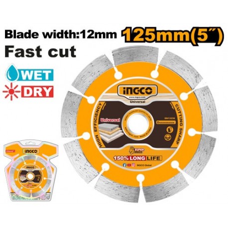 Диск алмазный сегментированный 125 мм INGCO DMD011251