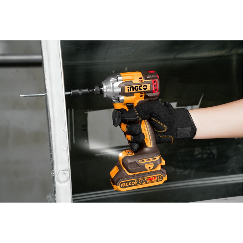 Аккумуляторный ударный винтовёрт  20V/2*2A 285Nm INGCO CIRLI2028