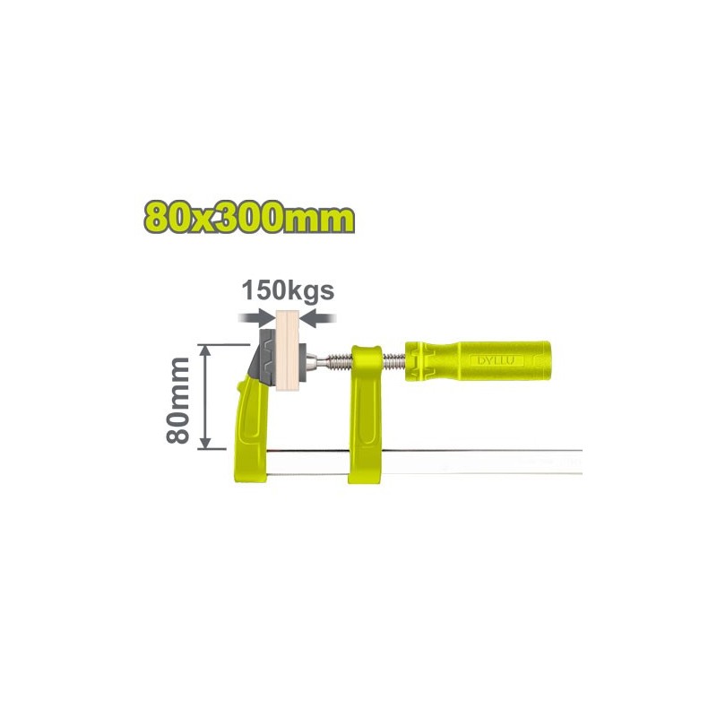 Струбцина столярная тип F 80x300мм DYLLU DTCP2181
