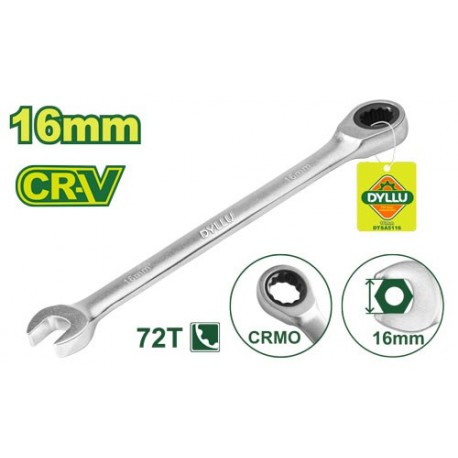 Ключ комбинированный с трещоткой 16мм CR-V DYLLU DTSA5116