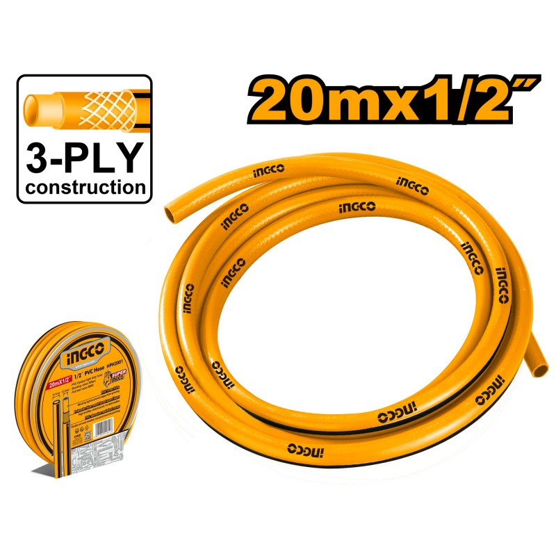 Шланг поливочный ПВХ 20 м INGCO HPH2001 INDUSTRIAL