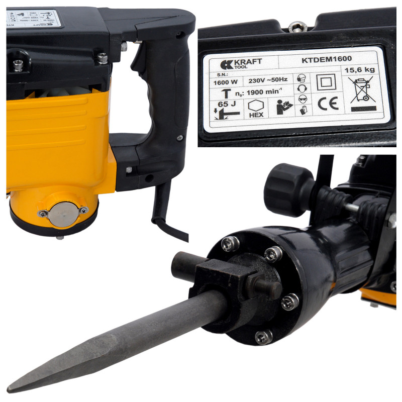Отбойный молоток HEX 1600W  KTDEM1600  KraftTool